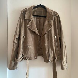 Anthropologie Suede Moto Jacket